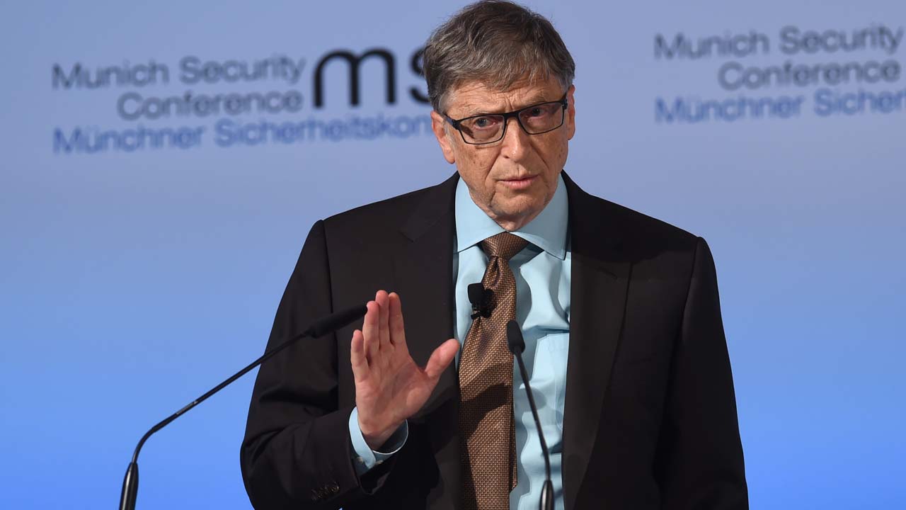Bill Gates at an international confab 