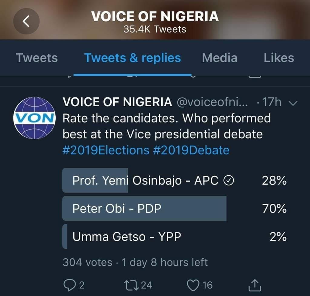 Yemi Obi debate poll