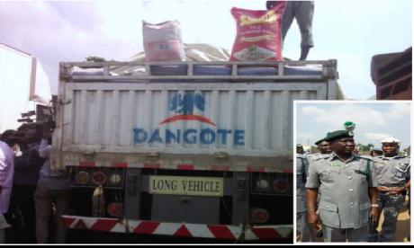Dangote smuggling truck